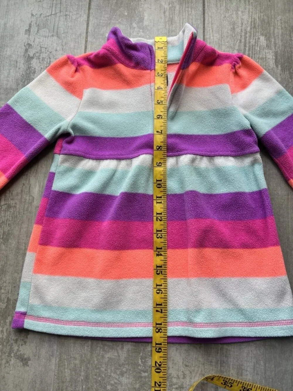 Toddler Little Girls Fleece Rainbow Half Zip Pullover Lightweight Jacket 5T